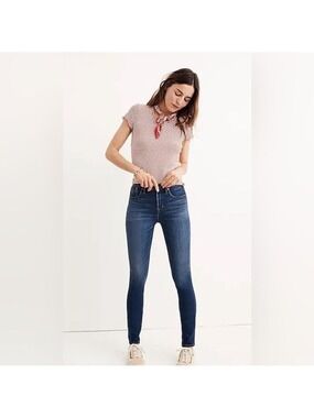 Madewell Petite 10" High-Rise Skinny Jeans in Danny Wash: TENCEL™ Denim Edition